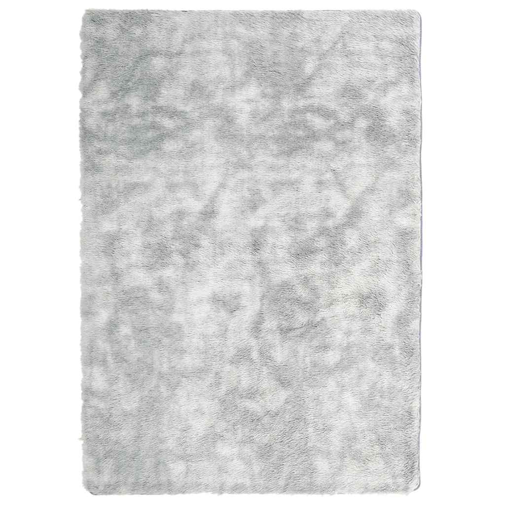 Hoogpolig vloerkleed NAVARRA 240x340 cm polyester lichtgrijs