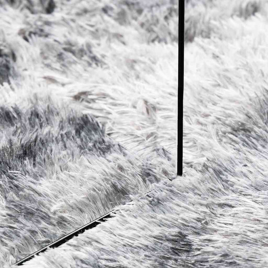 Hoogpolig vloerkleed NAVARRA 240x340 cm polyester lichtgrijs