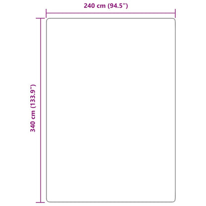 Hoogpolig vloerkleed NAVARRA 240x340 cm polyester lichtgrijs