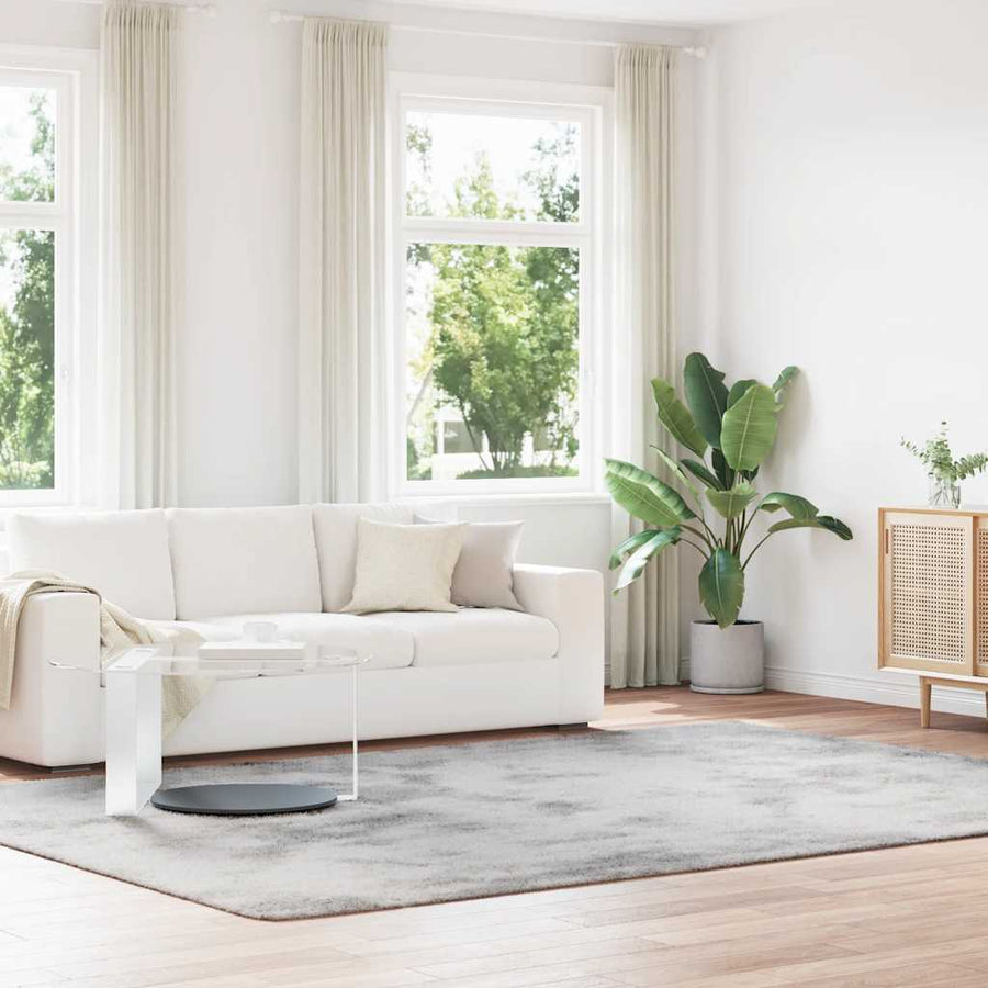 Hoogpolig vloerkleed NAVARRA 240x340 cm polyester lichtgrijs