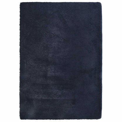 Hoogpolig vloerkleed NAVARRA 240x340 cm polyester marineblauw