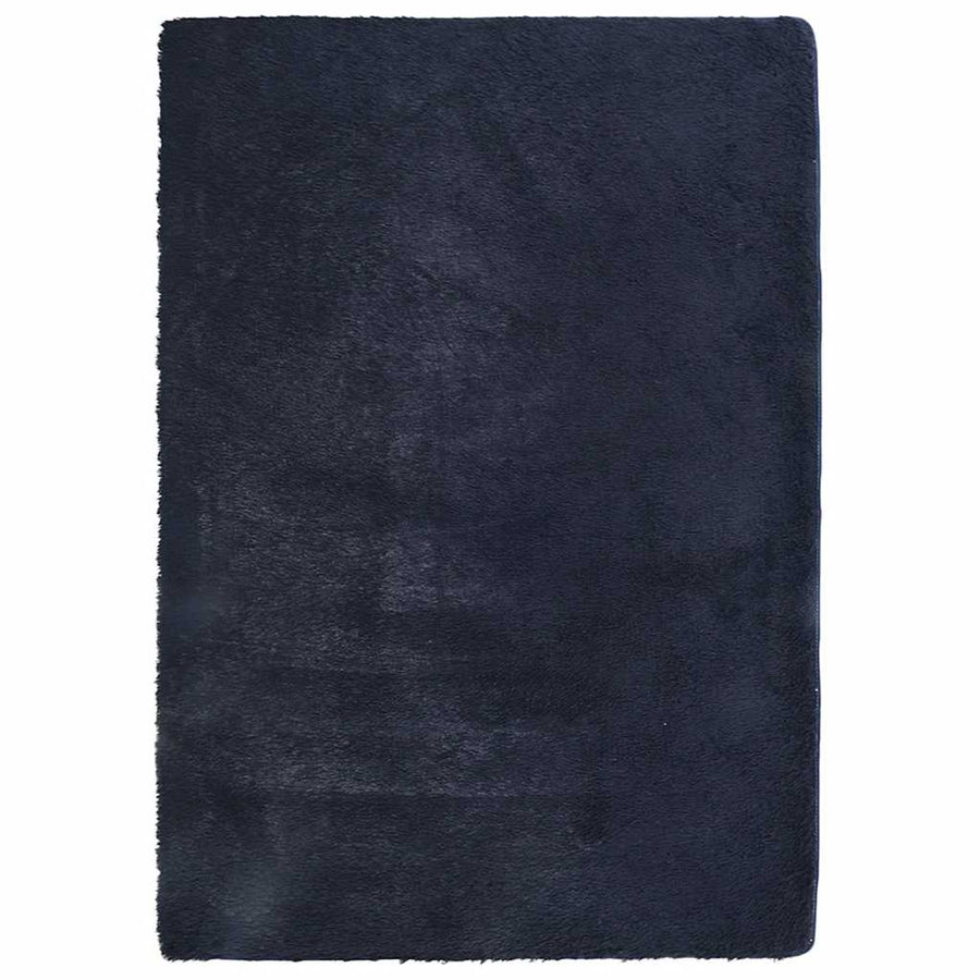 Hoogpolig vloerkleed NAVARRA 240x340 cm polyester marineblauw