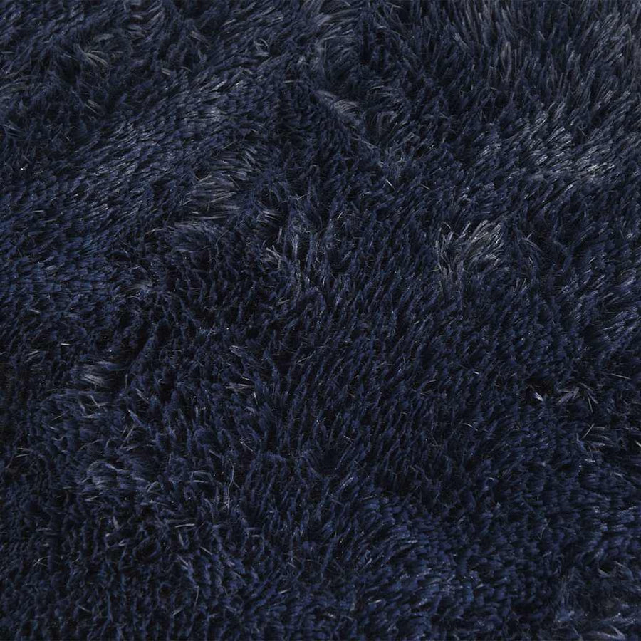 Hoogpolig vloerkleed NAVARRA 240x340 cm polyester marineblauw