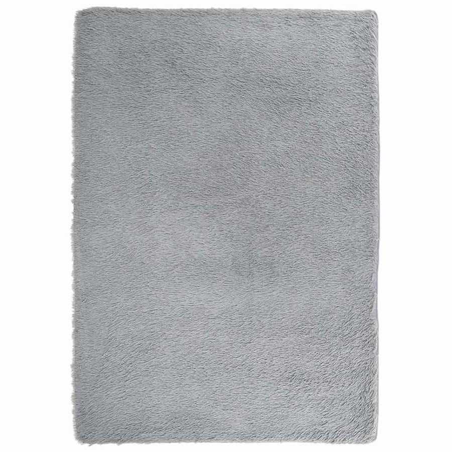 Hoogpolig vloerkleed NAVARRA 240x340 cm polyester zilvergrijs