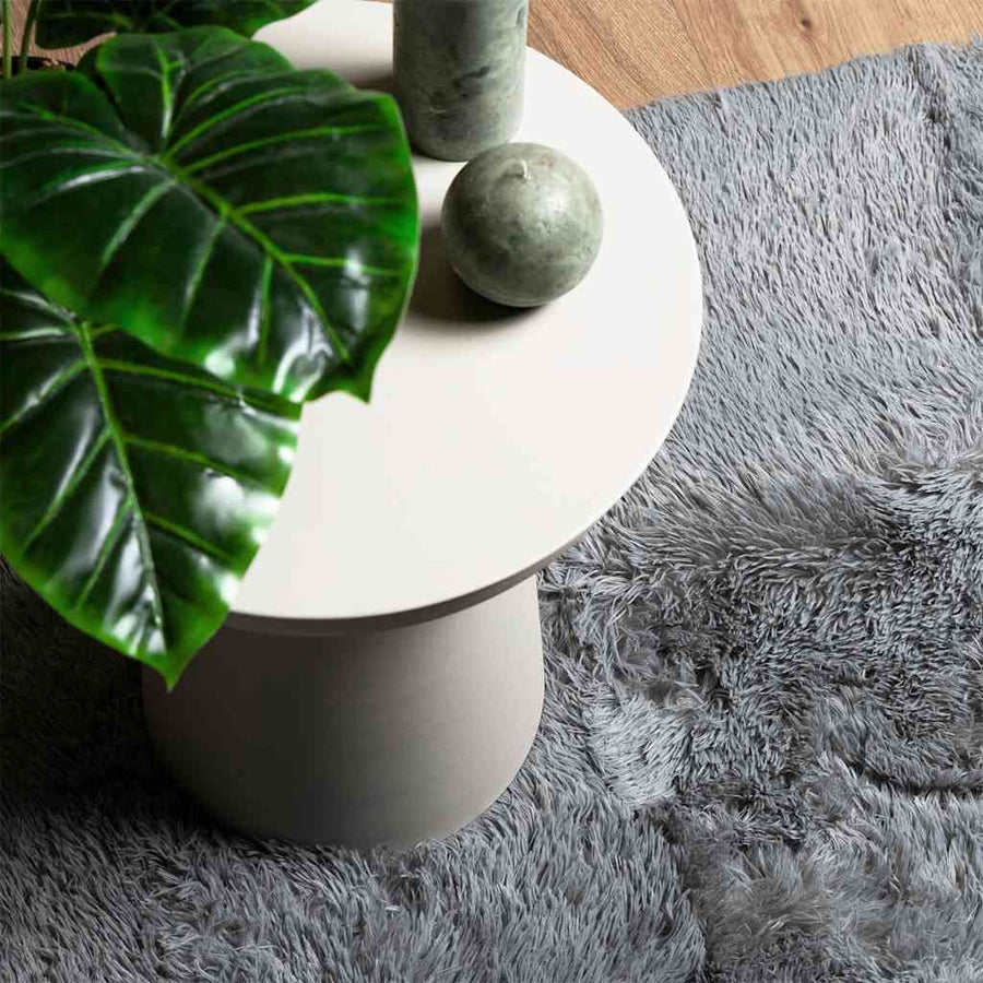 Hoogpolig vloerkleed NAVARRA 240x340 cm polyester zilvergrijs