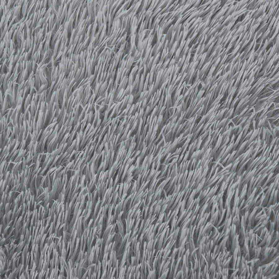 Hoogpolig vloerkleed NAVARRA 240x340 cm polyester zilvergrijs