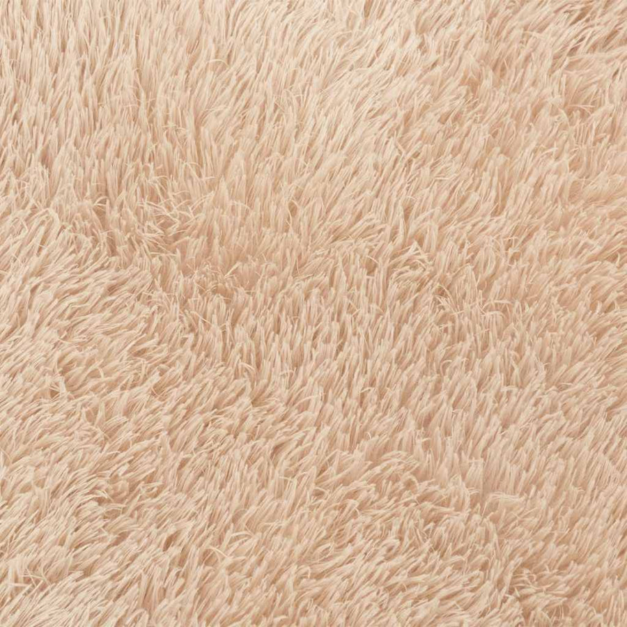 Hoogpolig vloerkleed NAVARRA 120x120 cm polyester beige