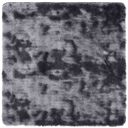 Hoogpolig vloerkleed NAVARRA 120x120 cm polyester donkergrijs