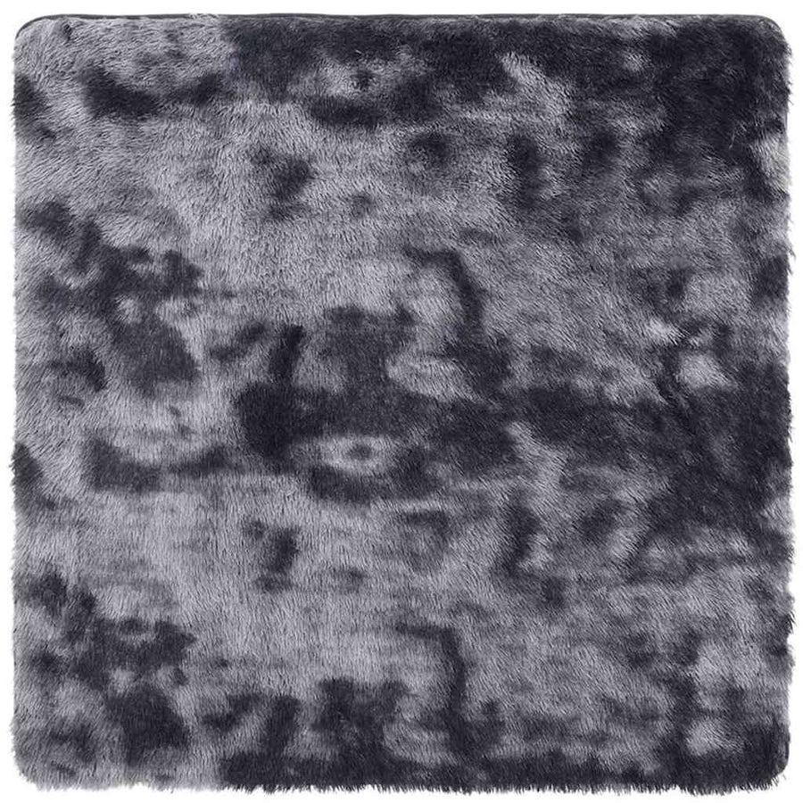 Hoogpolig vloerkleed NAVARRA 120x120 cm polyester donkergrijs