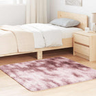 High-pile rug NAVARRA 120x120 cm polyester dusty pink