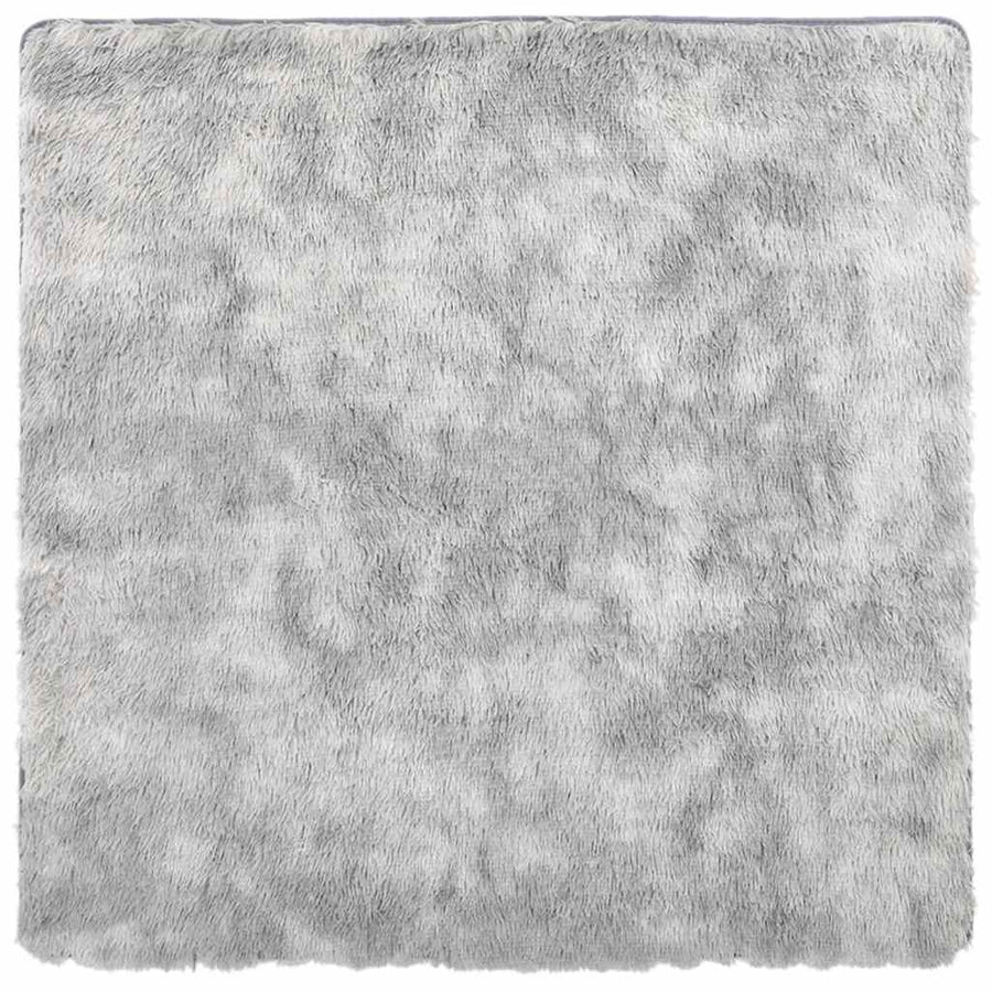 Hoogpolig vloerkleed NAVARRA 120x120 cm polyester lichtgrijs
