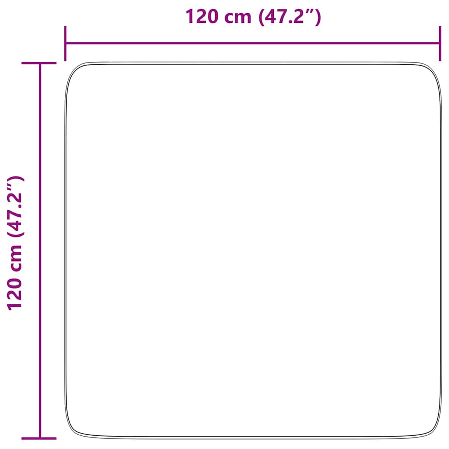 Hoogpolig vloerkleed NAVARRA 120x120 cm polyester lichtgrijs