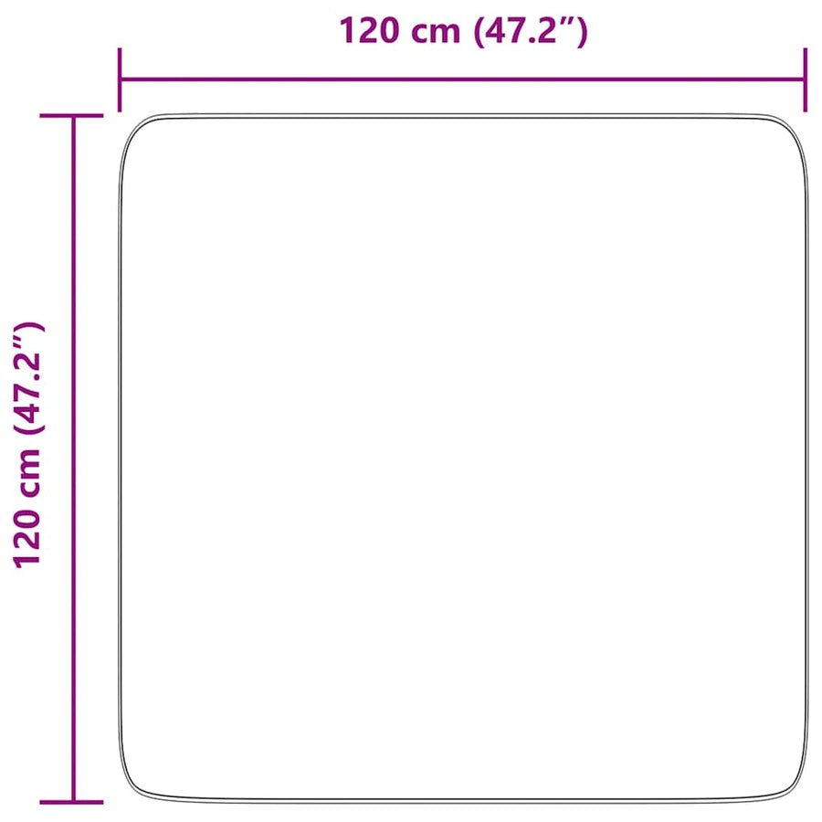 Hoogpolig vloerkleed NAVARRA 120x120 cm polyester zilvergrijs