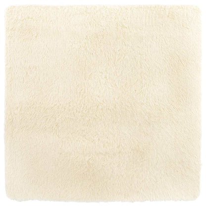 Hoogpolig vloerkleed NAVARRA 160x160 cm polyester crèmekleurig