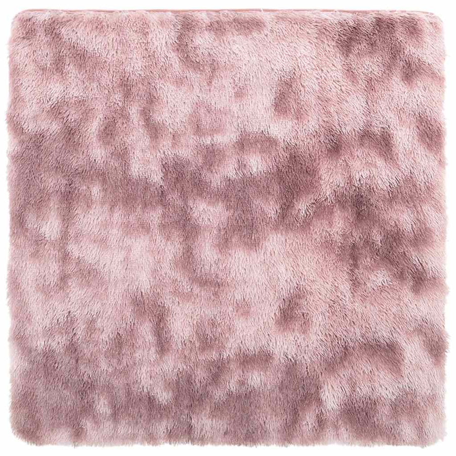 Hoogpolig vloerkleed NAVARRA 160x160 cm polyester stoffig roze