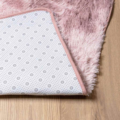 Hoogpolig vloerkleed NAVARRA 160x160 cm polyester stoffig roze