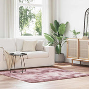 Hoogpolig vloerkleed 160x160 cm stoffig roze polyester