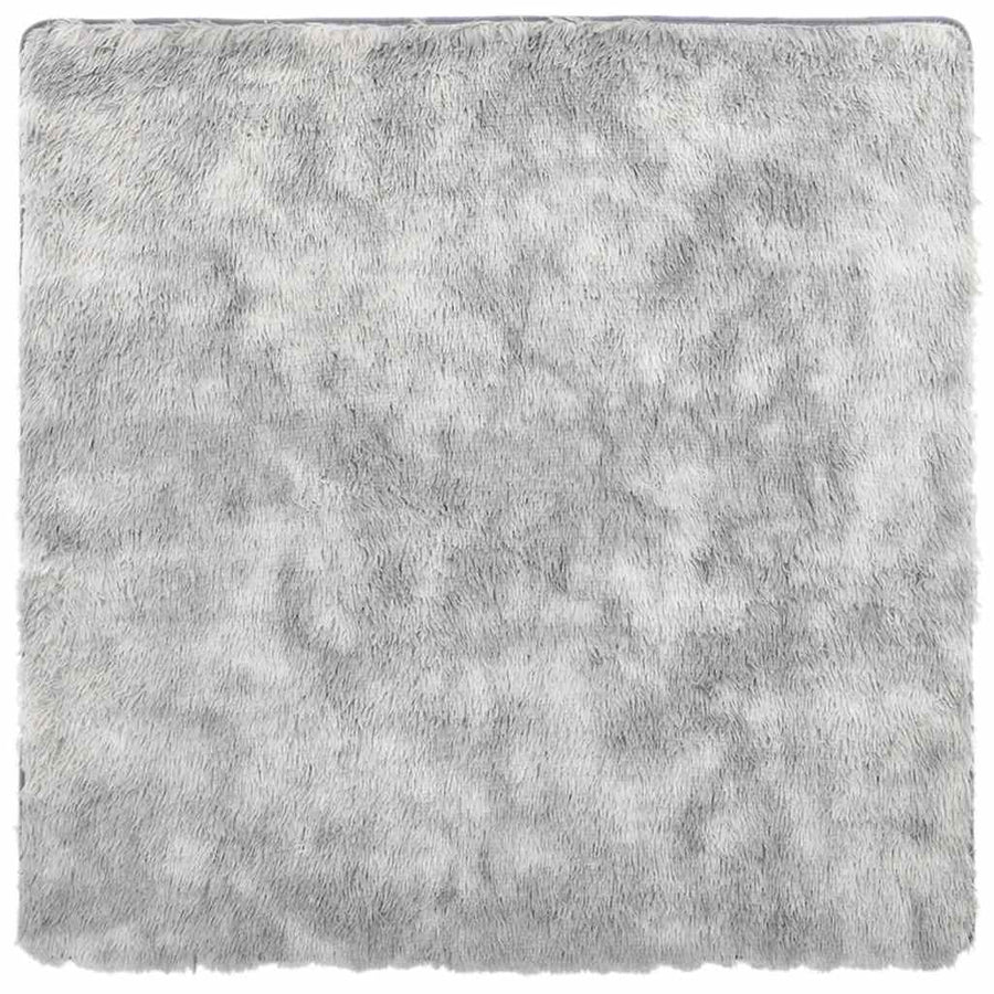 Hoogpolig vloerkleed NAVARRA 160x160 cm polyester lichtgrijs