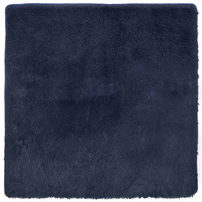 Hoogpolig vloerkleed NAVARRA 160x160 cm polyester marineblauw