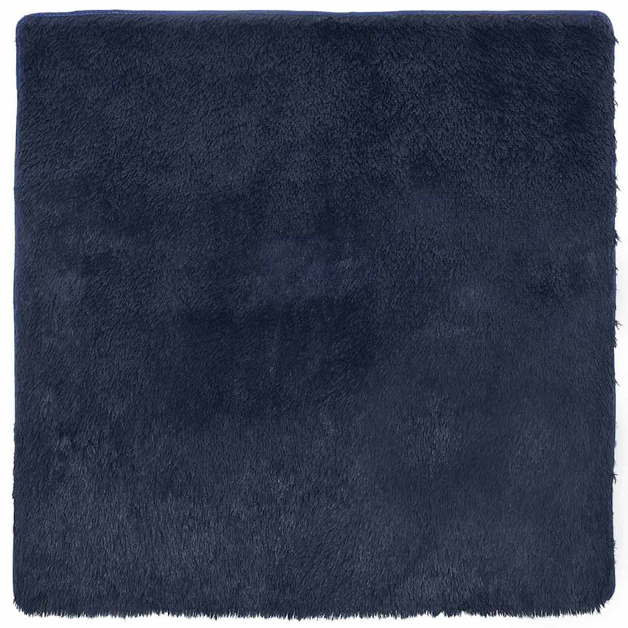 Hoogpolig vloerkleed NAVARRA 160x160 cm polyester marineblauw