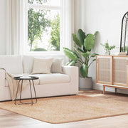 Vloerkleed 200x200 cm polyester beige hoogpolig