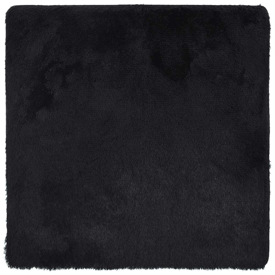 Hoogpolig vloerkleed NAVARRA 200x200 cm polyester zwart