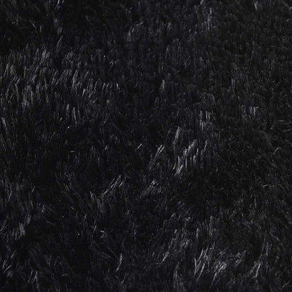 Hoogpolig vloerkleed NAVARRA 200x200 cm polyester zwart