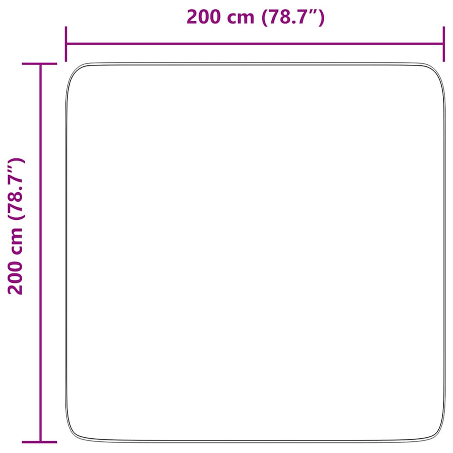 Hoogpolig vloerkleed NAVARRA 200x200 cm polyester zwart