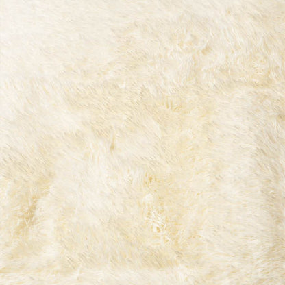 Hoogpolig vloerkleed NAVARRA 200x200 cm polyester crèmekleurig