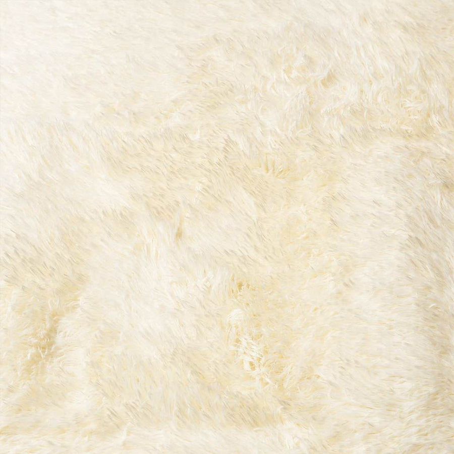 Hoogpolig vloerkleed NAVARRA 200x200 cm polyester crèmekleurig