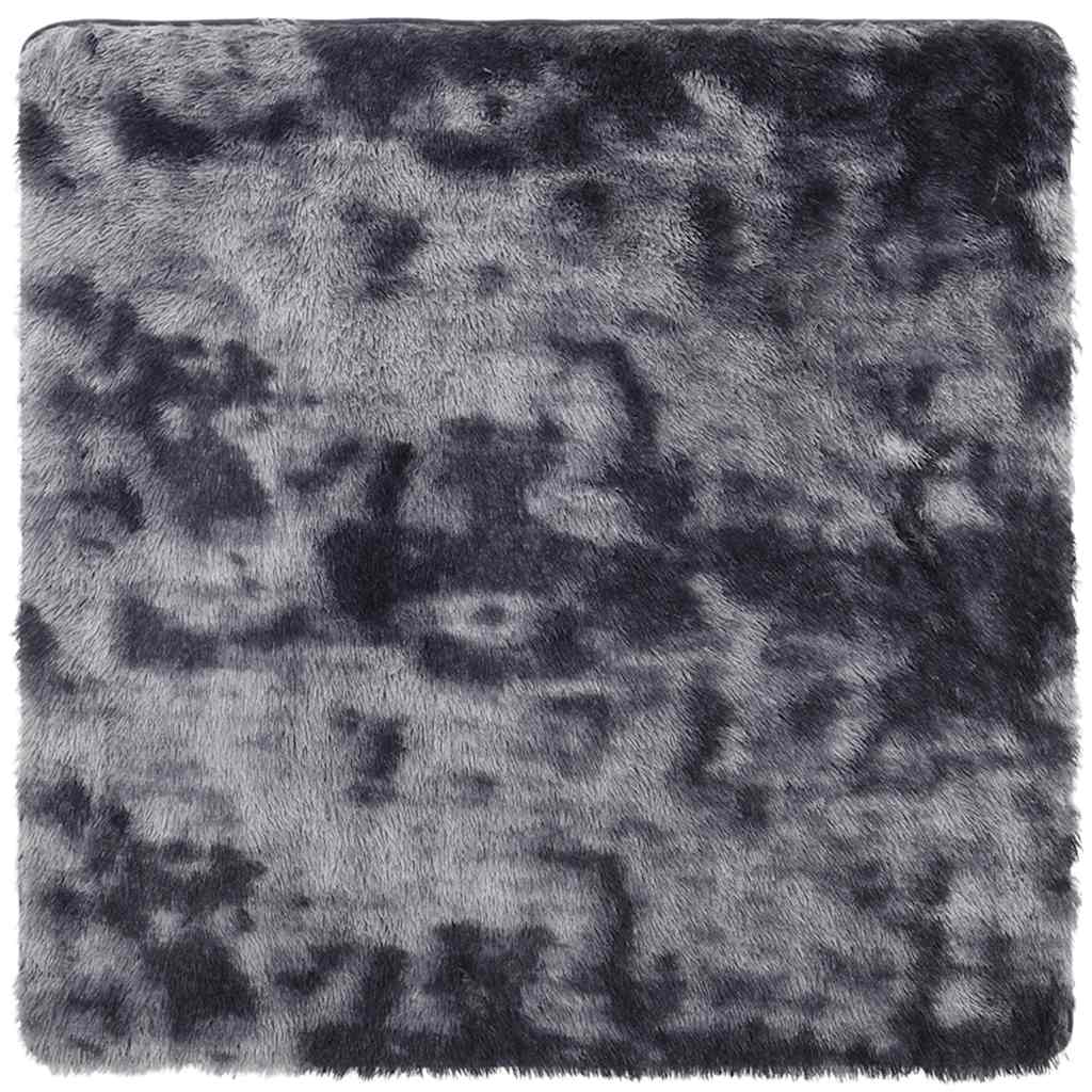 Hoogpolig vloerkleed NAVARRA 200x200 cm polyester donkergrijs