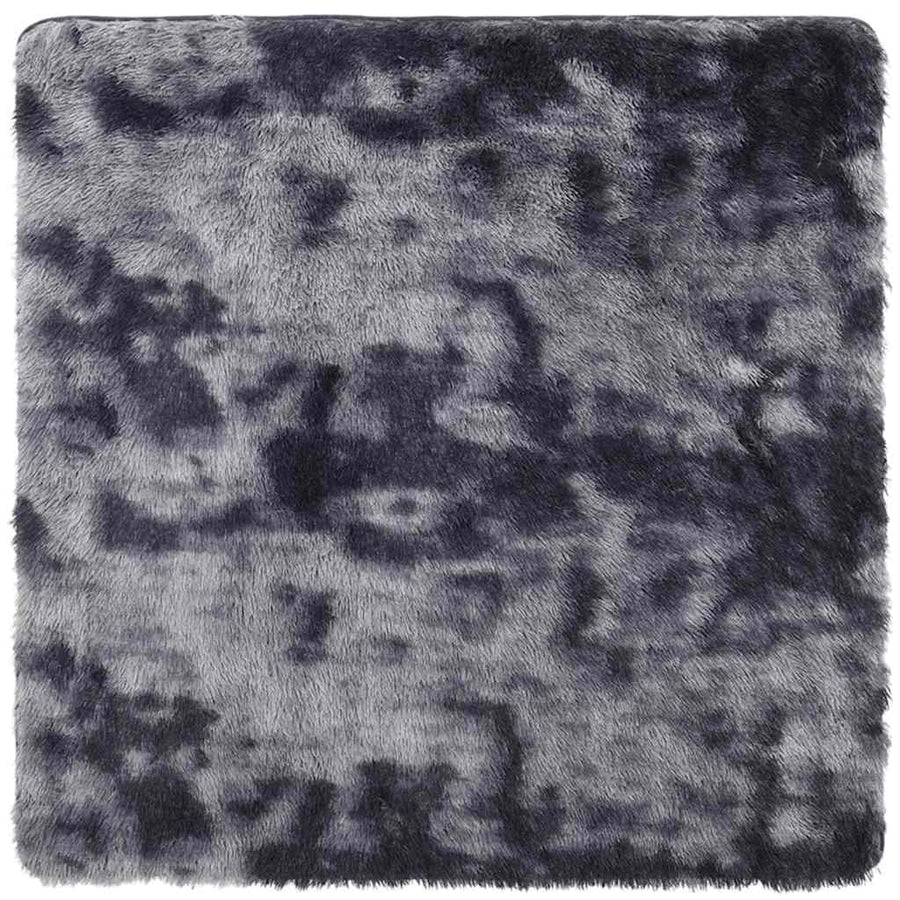 Hoogpolig vloerkleed NAVARRA 200x200 cm polyester donkergrijs