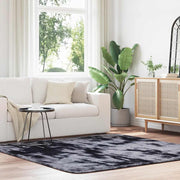 Vloerkleed 200x200 cm polyester donkergrijs