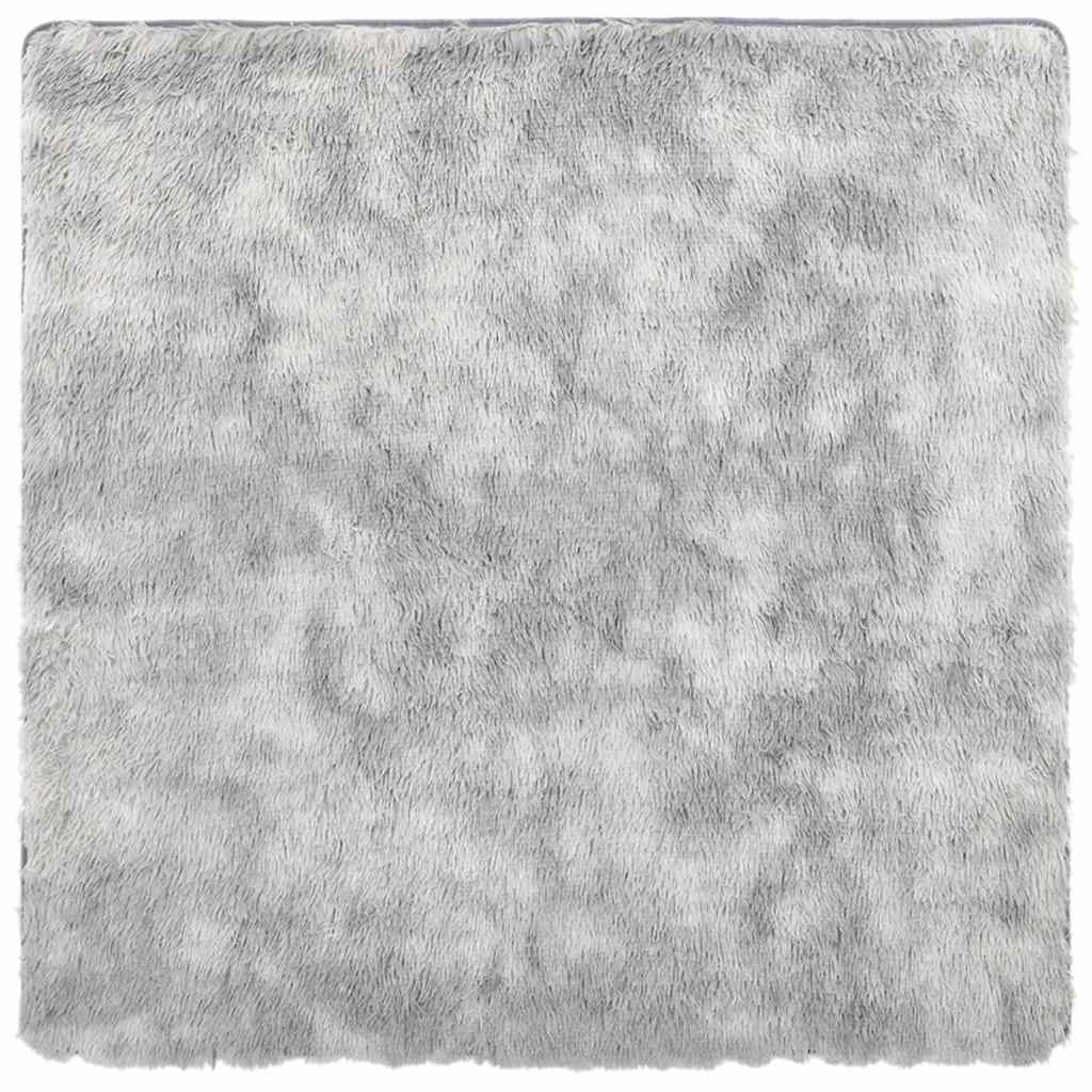 Hoogpolig vloerkleed NAVARRA 200x200 cm polyester lichtgrijs
