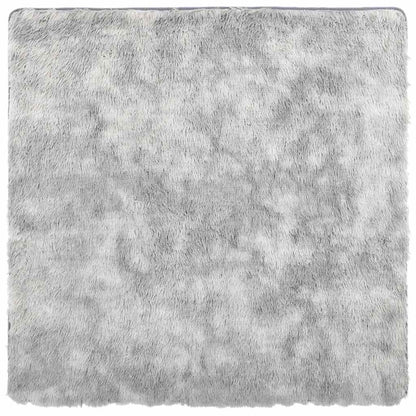 Hoogpolig vloerkleed NAVARRA 200x200 cm polyester lichtgrijs