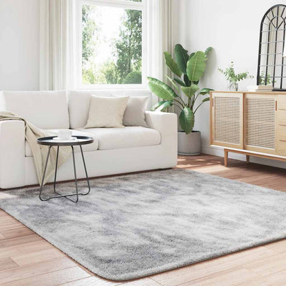 Hoogpolig vloerkleed NAVARRA 200x200 cm polyester lichtgrijs