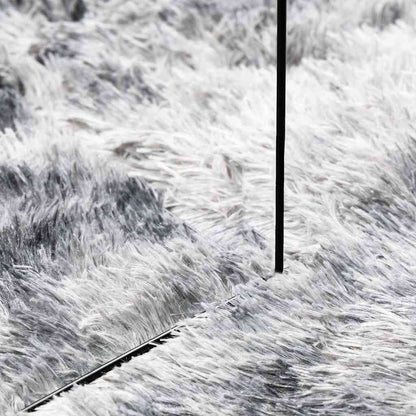 Hoogpolig vloerkleed NAVARRA 200x200 cm polyester lichtgrijs