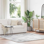 Vloerkleed 200x200 cm polyester lichtgrijs