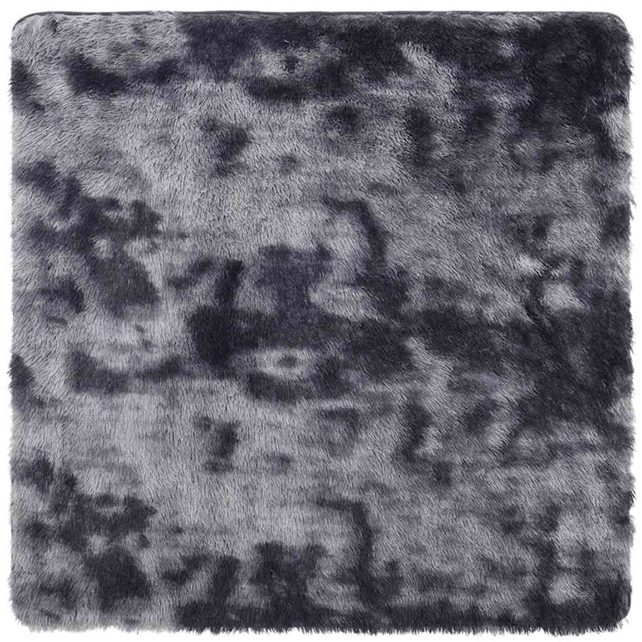Hoogpolig vloerkleed NAVARRA 240x240 cm polyester donkergrijs