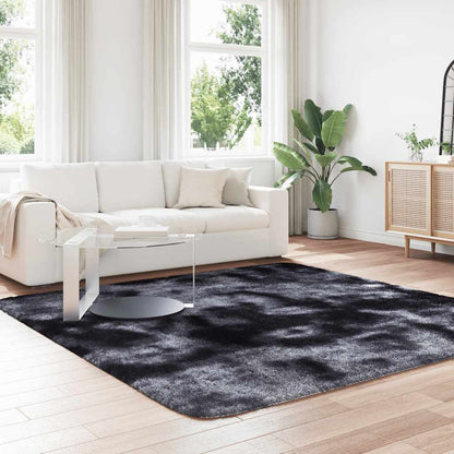 Hoogpolig vloerkleed NAVARRA 240x240 cm polyester donkergrijs