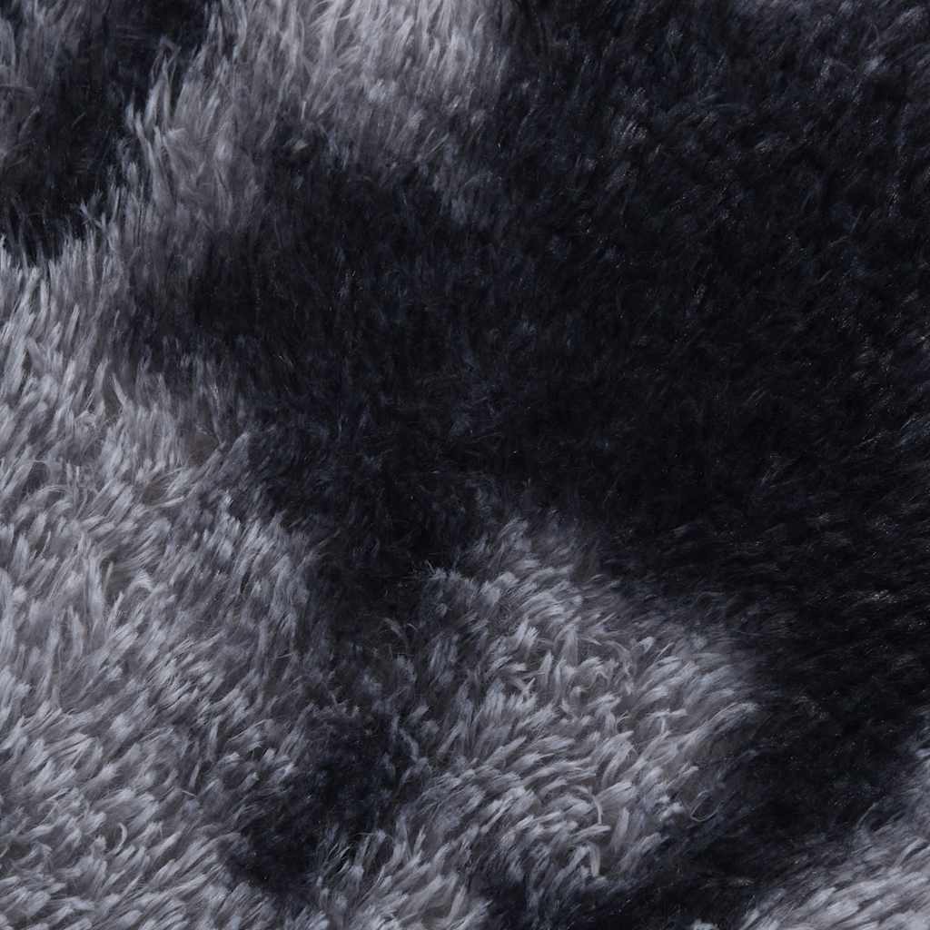 Hoogpolig vloerkleed NAVARRA 240x240 cm polyester donkergrijs