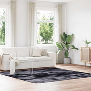 Vloerkleed 240x240 cm polyester donkergrijs