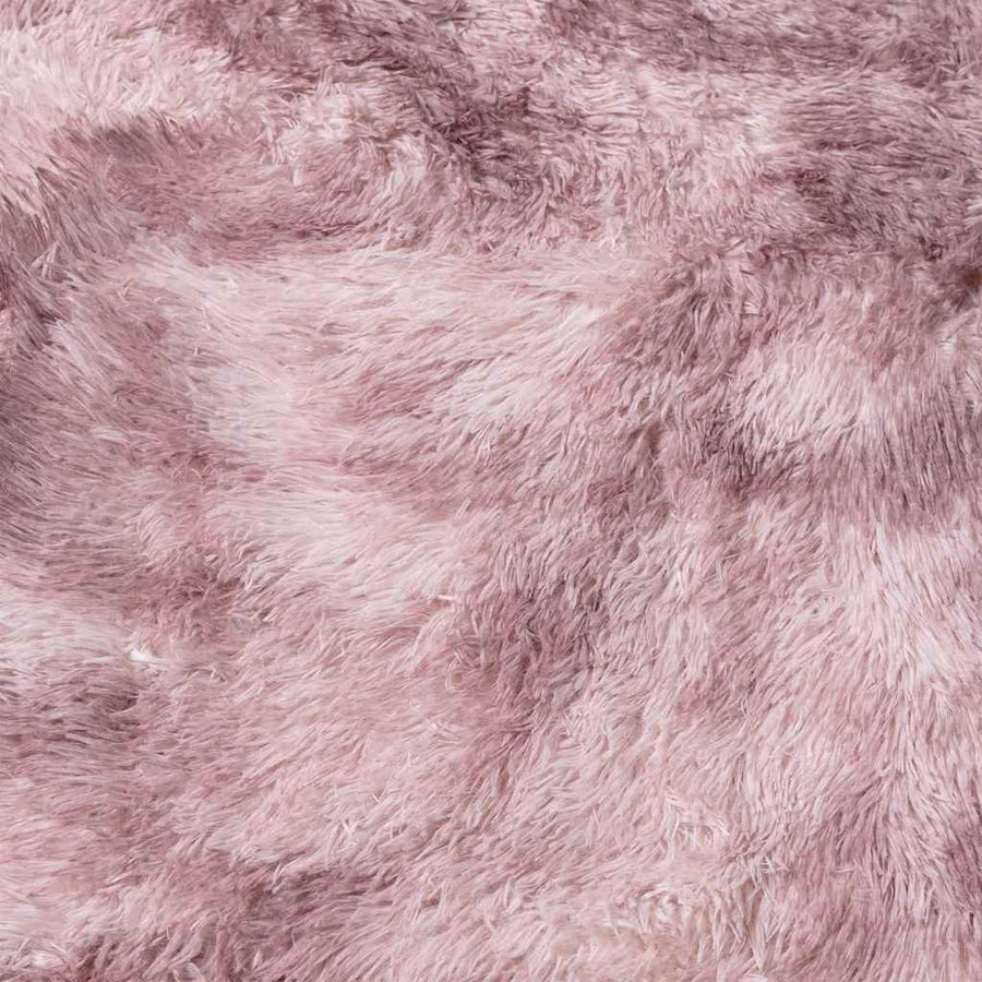 Hoogpolig vloerkleed NAVARRA 240x240 cm polyester stoffig roze