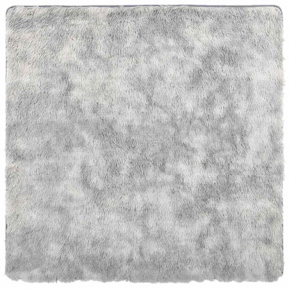 Hoogpolig vloerkleed NAVARRA 240x240 cm polyester lichtgrijs