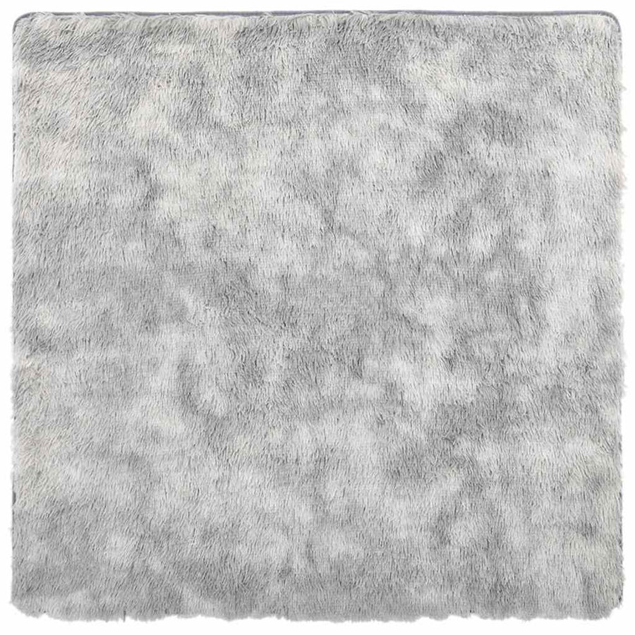 Hoogpolig vloerkleed NAVARRA 240x240 cm polyester lichtgrijs