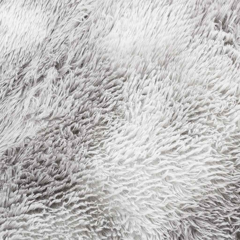 Hoogpolig vloerkleed NAVARRA 240x240 cm polyester lichtgrijs