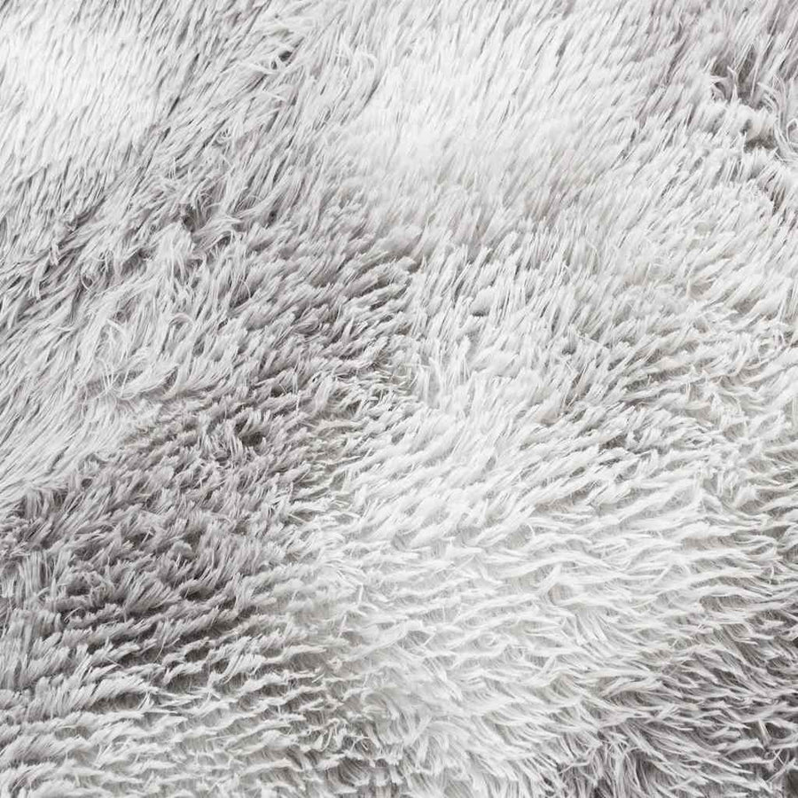 Hoogpolig vloerkleed NAVARRA 240x240 cm polyester lichtgrijs