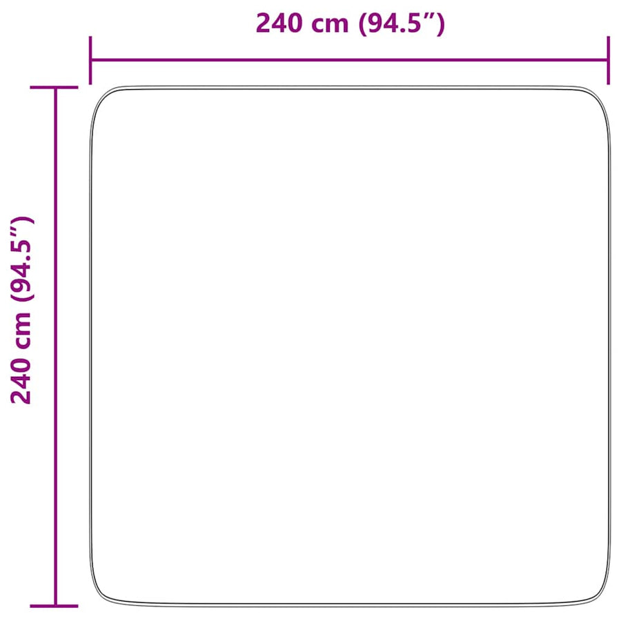 Hoogpolig vloerkleed NAVARRA 240x240 cm polyester lichtgrijs