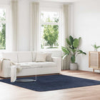 Vloerkleed 240x240 cm polyester marineblauw