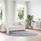 High-pile rug NAVARRA 240x240 cm polyester silver-grey